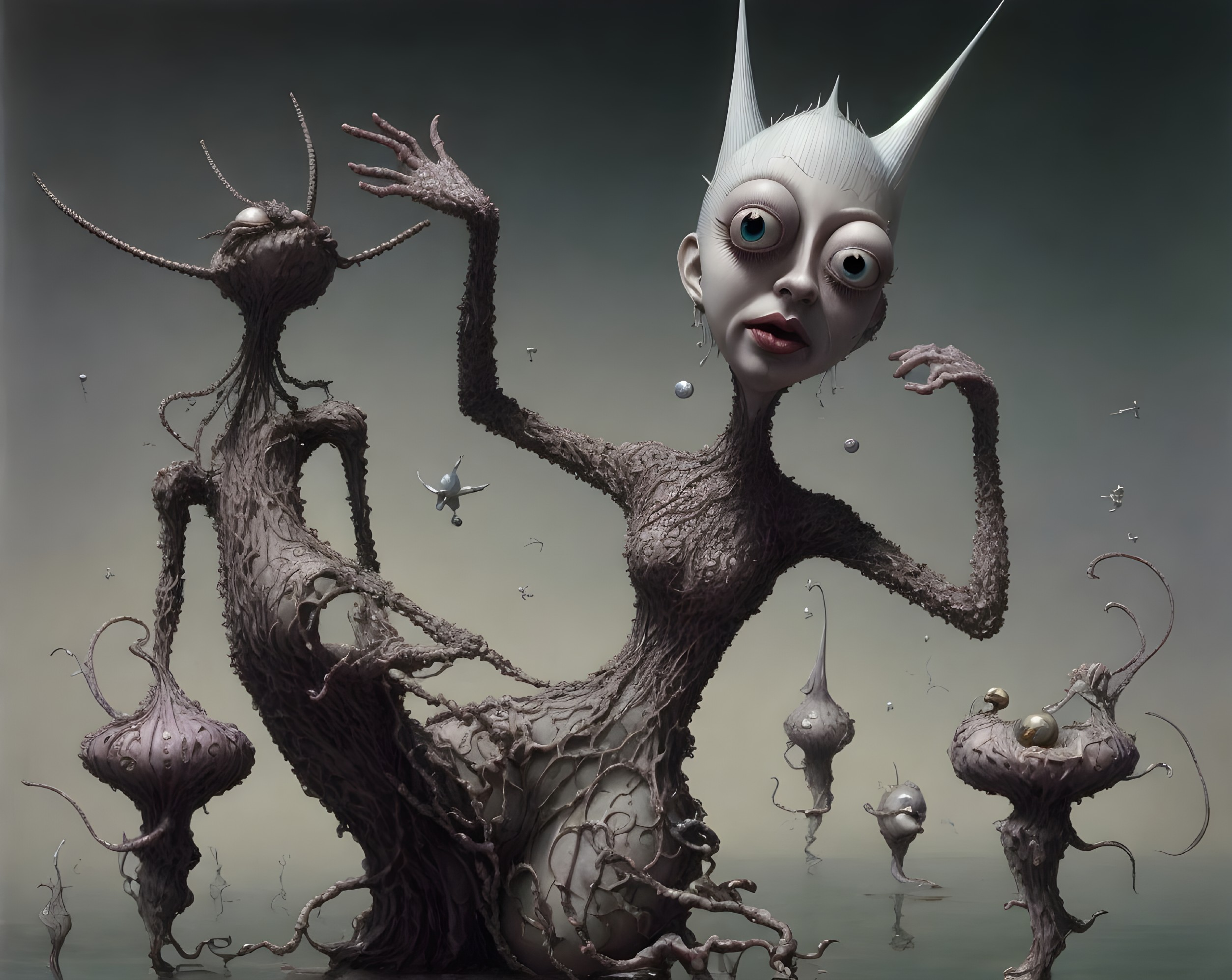 Surreal Humanoid Creature in Dreamlike Atmosphere