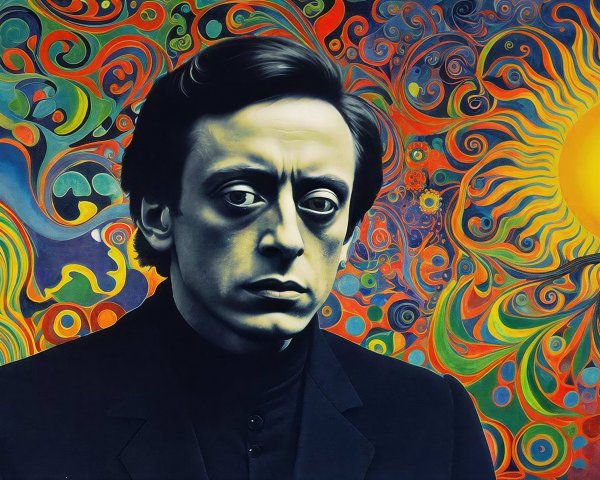 Hyperrealistic Portrait of a Man in a Black Suit