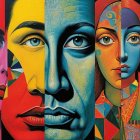 Vibrant Collage of Diverse Faces and Emotions