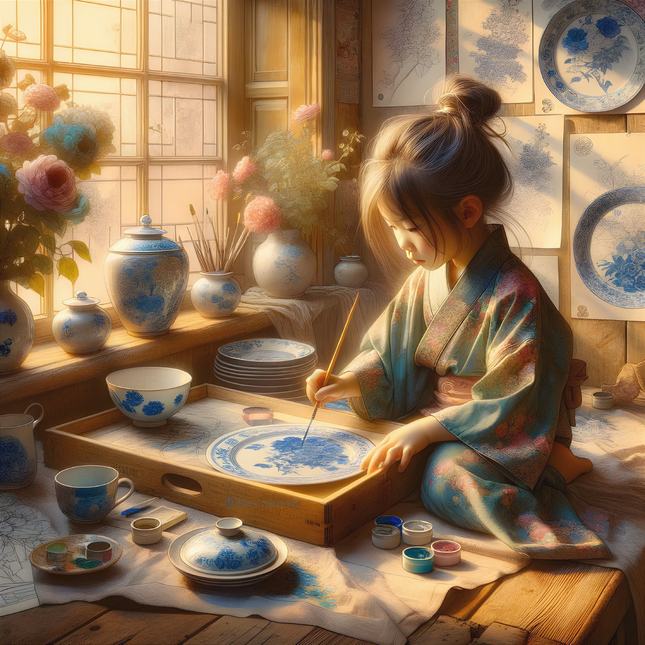 Japanese Artistry: Painting Porcelain