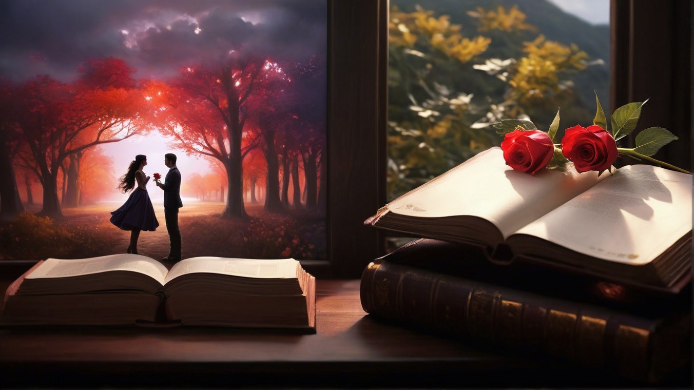 Couple Dancing in a Vibrant Autumn Landscape