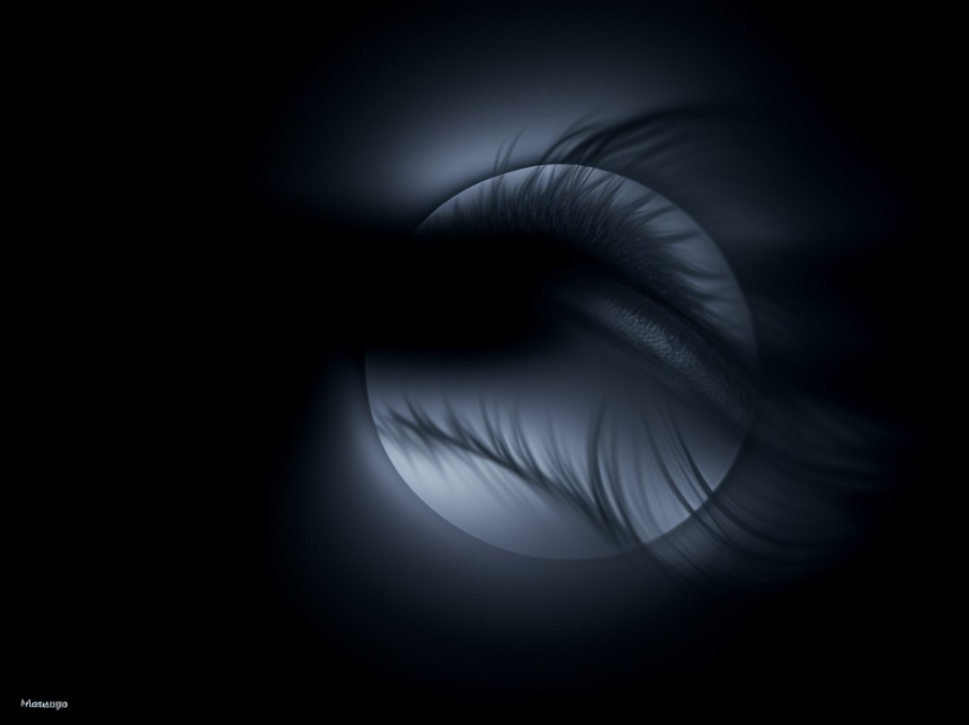 Abstract Composition with Dark Background and Light Effects