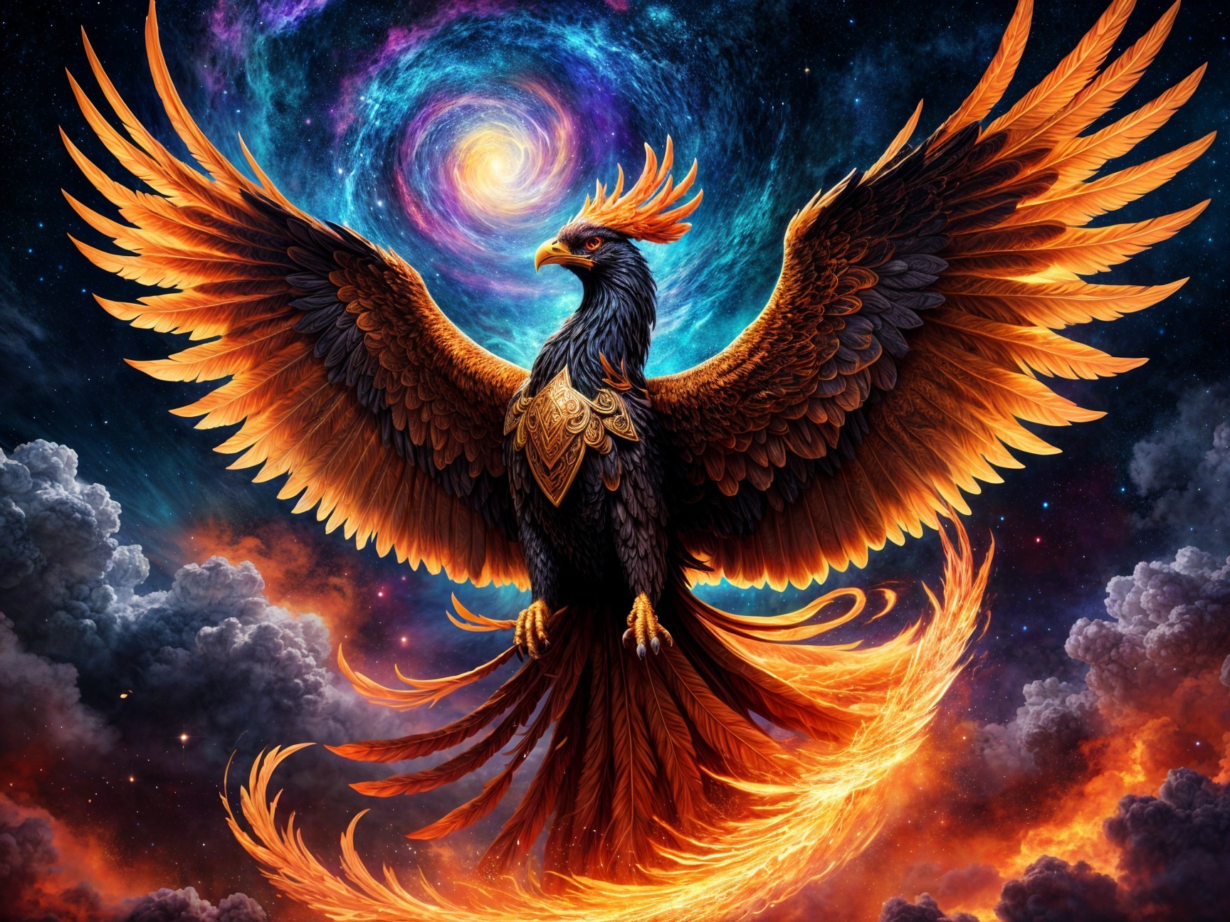 Phoenix Rising in a Starry Cosmic Background