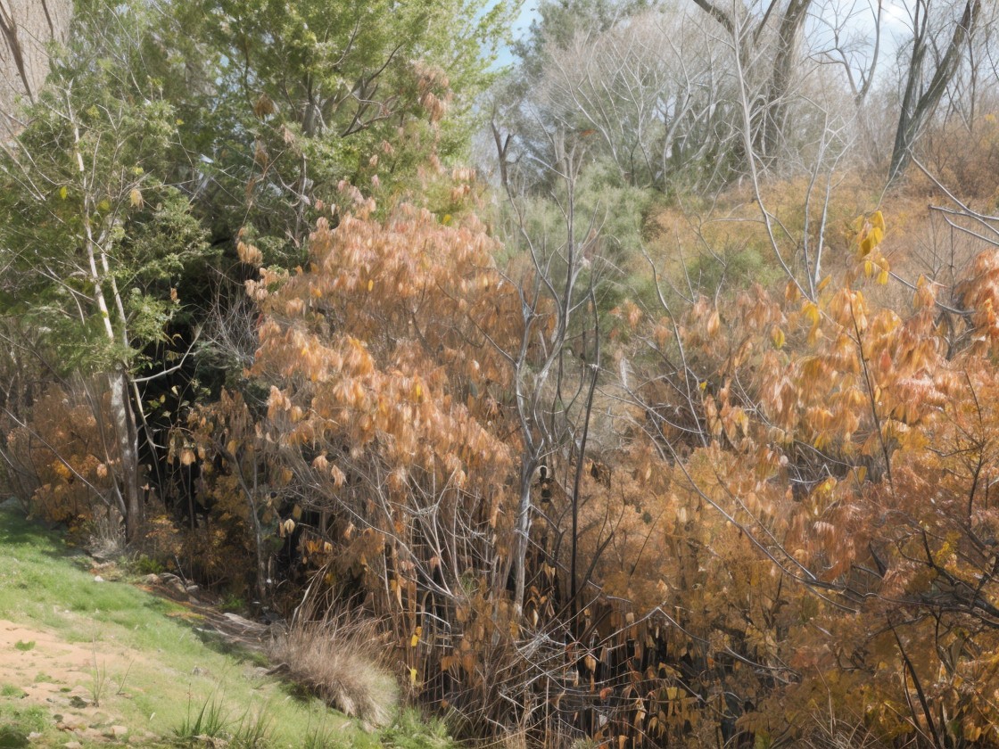 Autumn Landscape with Colorful Foliage and Trees