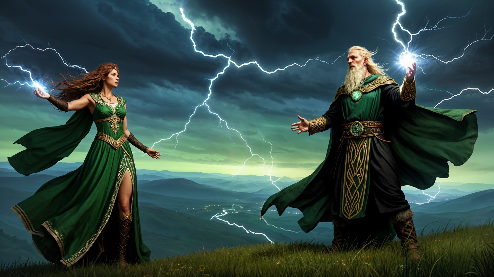 Dramatic Standoff Between Two Powerful Figures
