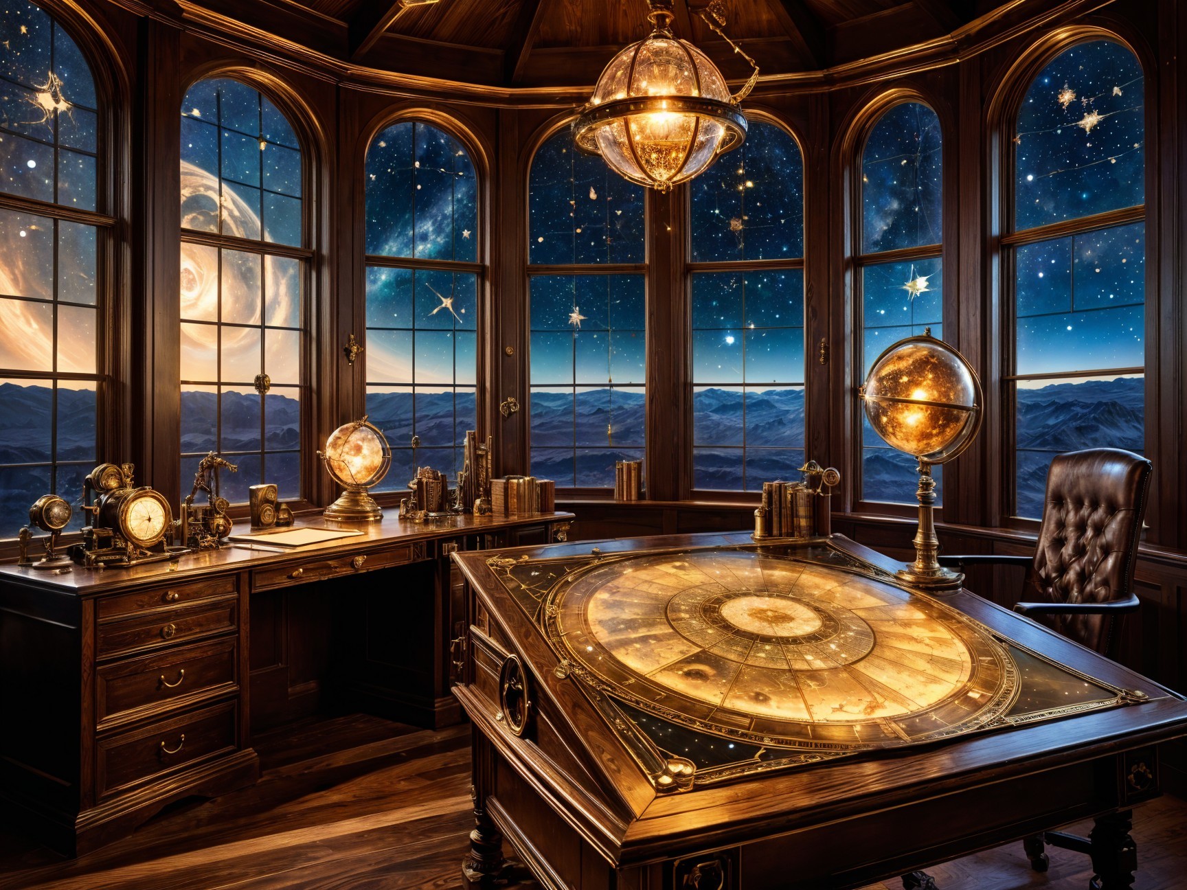 Decorative Observatory with Astronomical Instruments