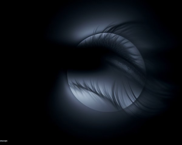 Abstract Composition with Dark Background and Light Effects