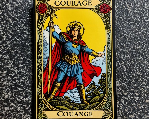 Tarot Card "Courage" Depicting Strength and Bravery