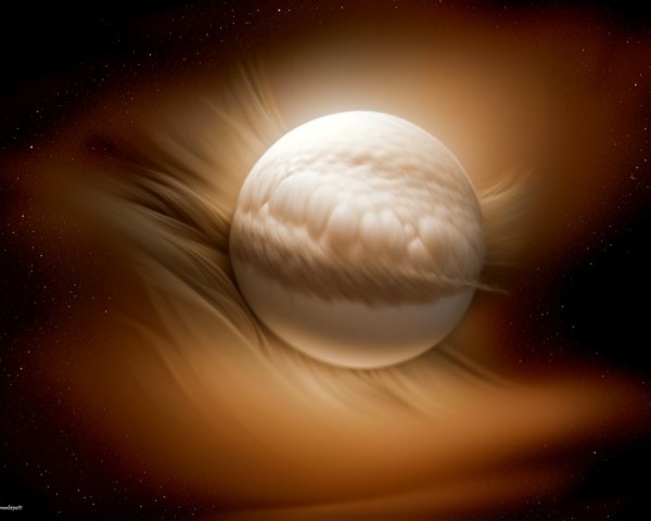 Massive Gas Giant with Dynamic Atmosphere in Space