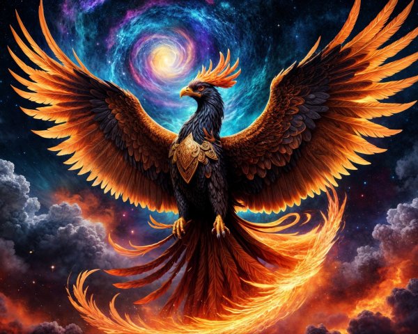 Phoenix Rising in a Starry Cosmic Background