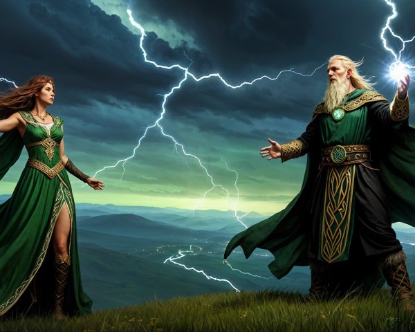 Dramatic Standoff Between Two Powerful Figures