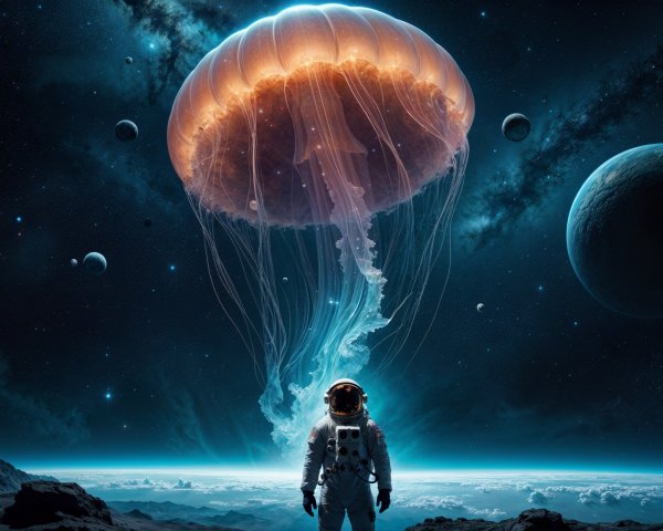 Astronaut Observes Bioluminescent Jellyfish in Space