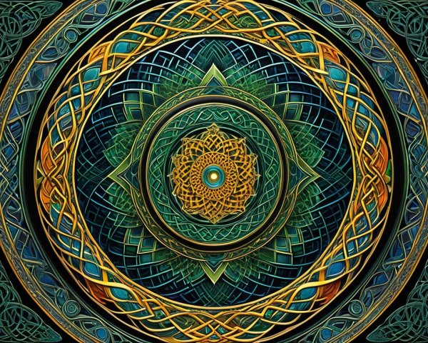 Intricate Mandala Design with Symmetrical Patterns