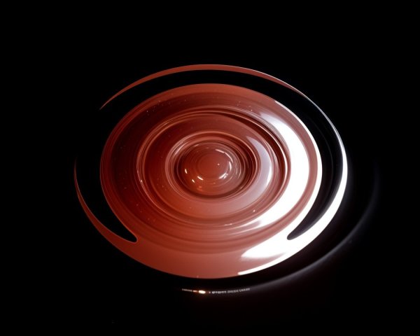 Circular Design with Swirling Patterns in Deep Red