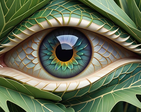 Extreme Close-Up of a Fantasy Creature's Eye