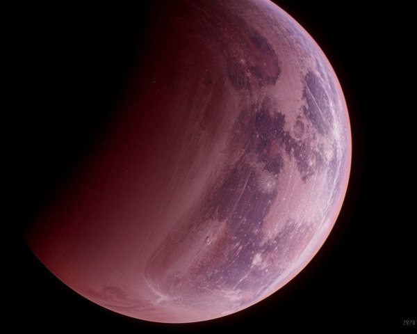 Close-Up of a Reddish Celestial Body in Space