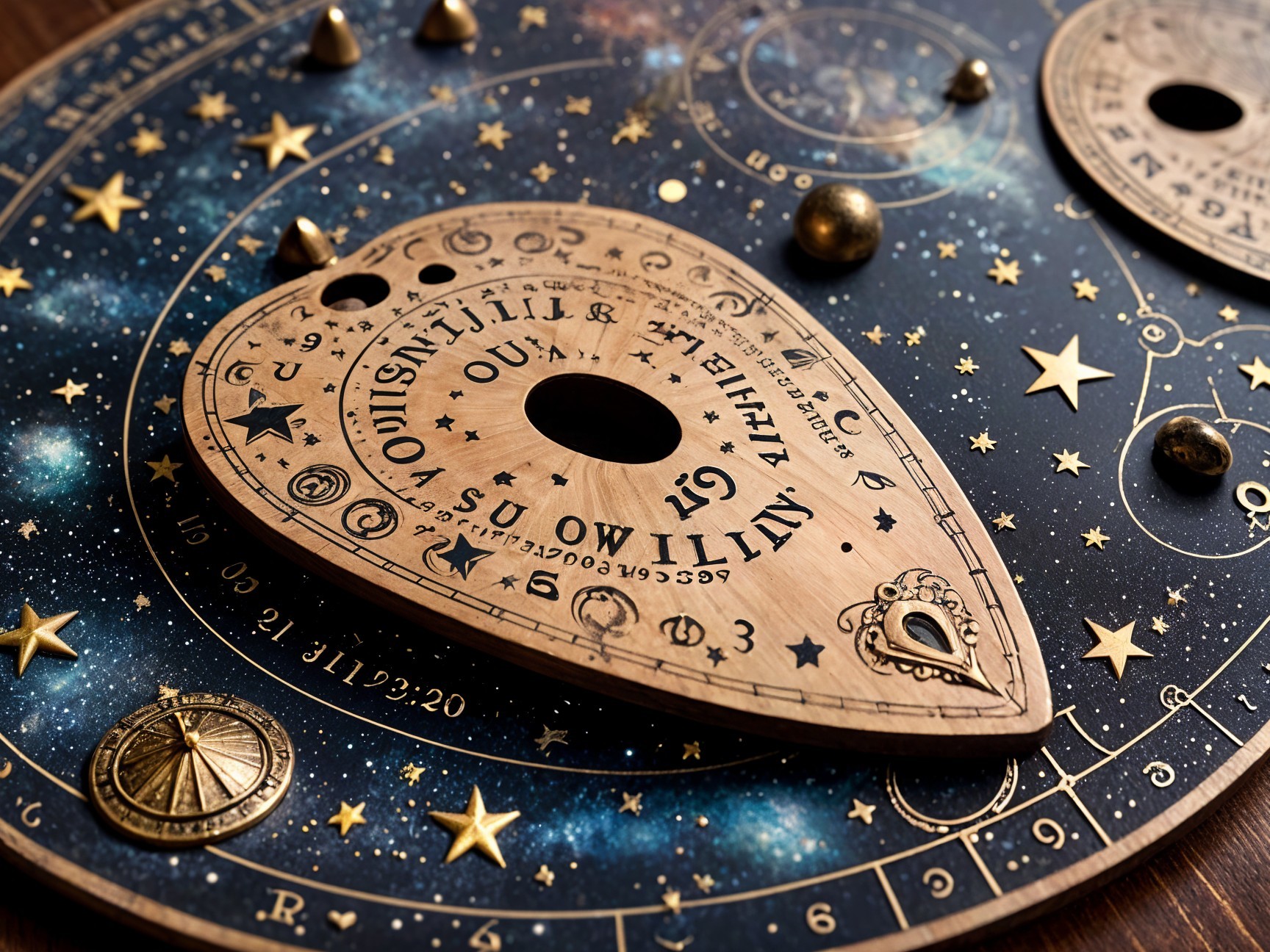 Intricate Ouija Board with Astrological Designs