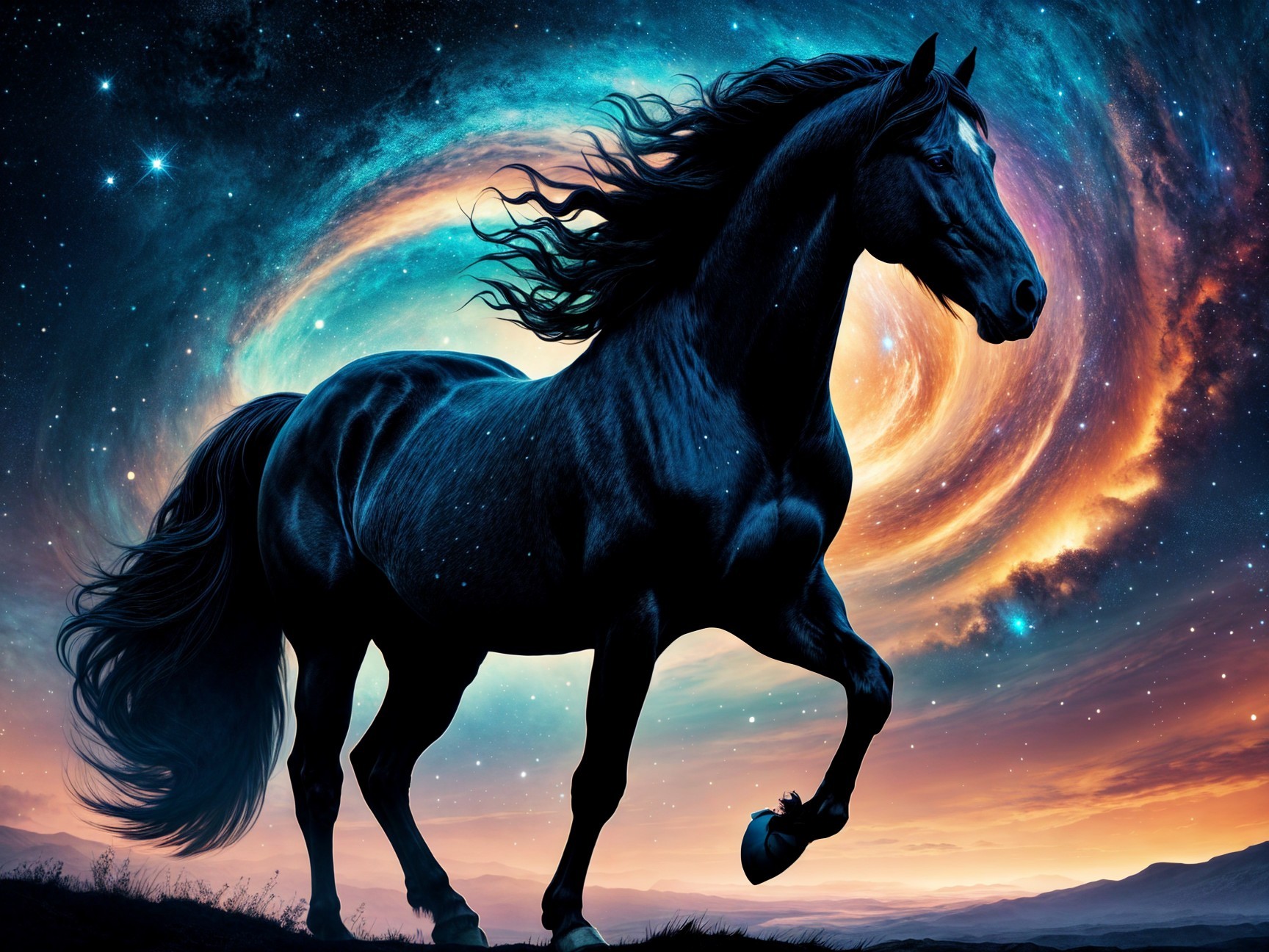 Black Horse Galloping in a Cosmic Landscape