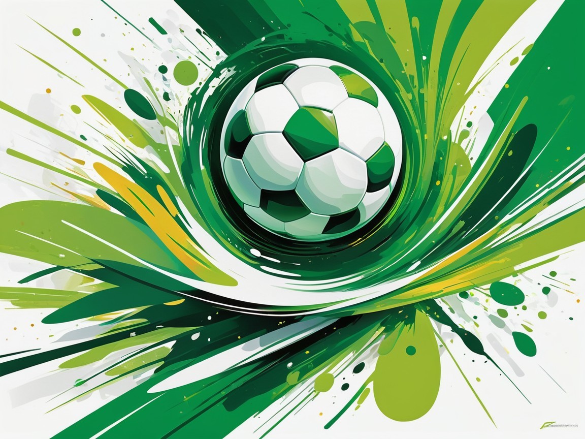 Vibrant Abstract Design of a Soccer Ball in Motion