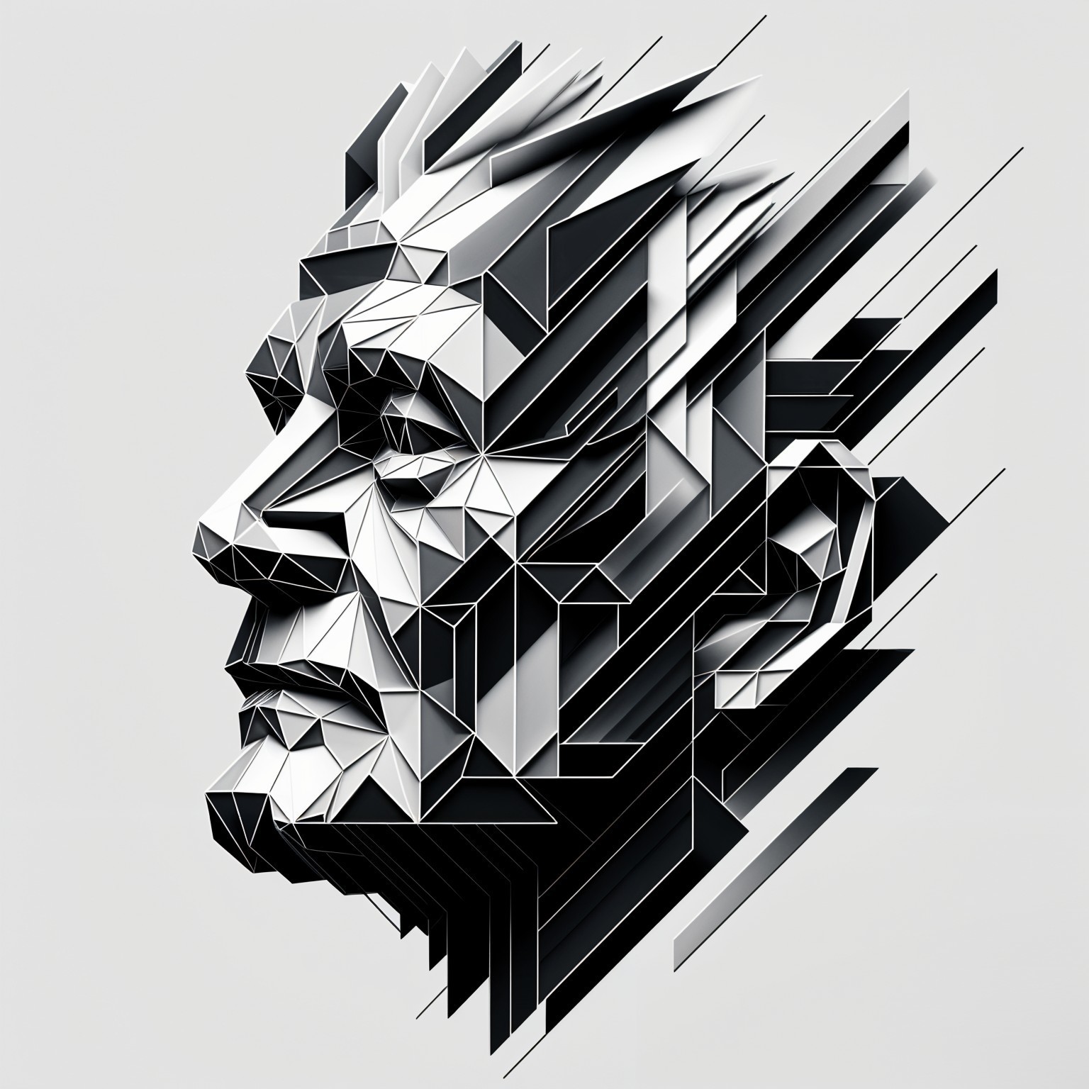 Abstract Geometric Representation of a Human Face