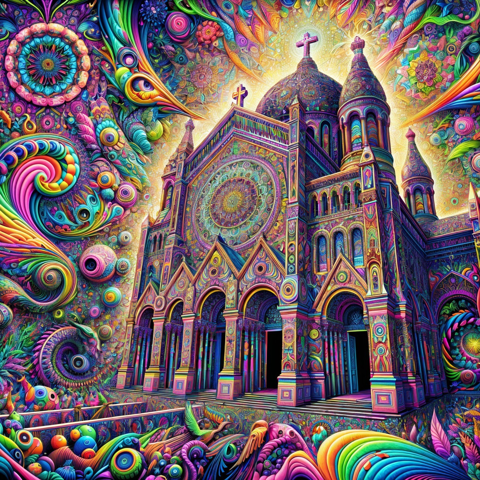 Psychedelic Interpretation of a Grand Cathedral