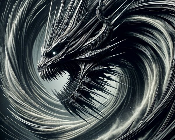 Intricately Designed Dragon with Ominous Aura