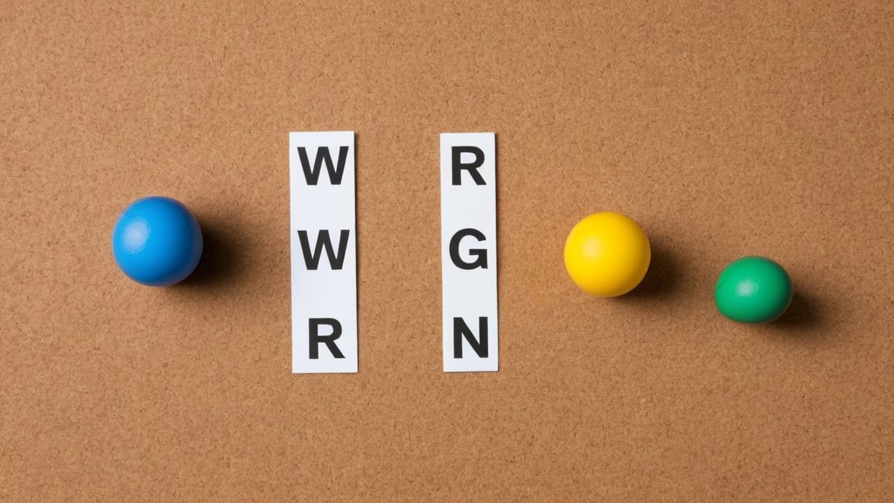 Colorful Balls and Letters on Textured Brown Surface