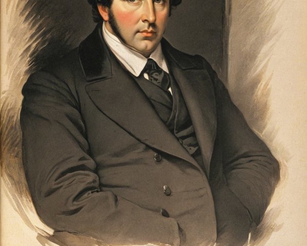 Colorful Waist-Up Portrait of a Man in White Shirt