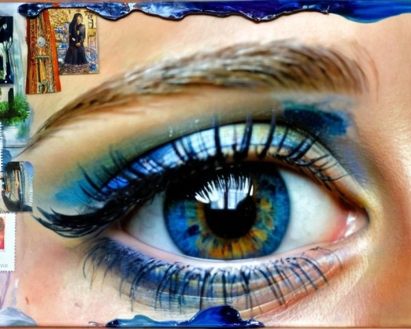 Realistic Digital Painting of a Human Eye with Details