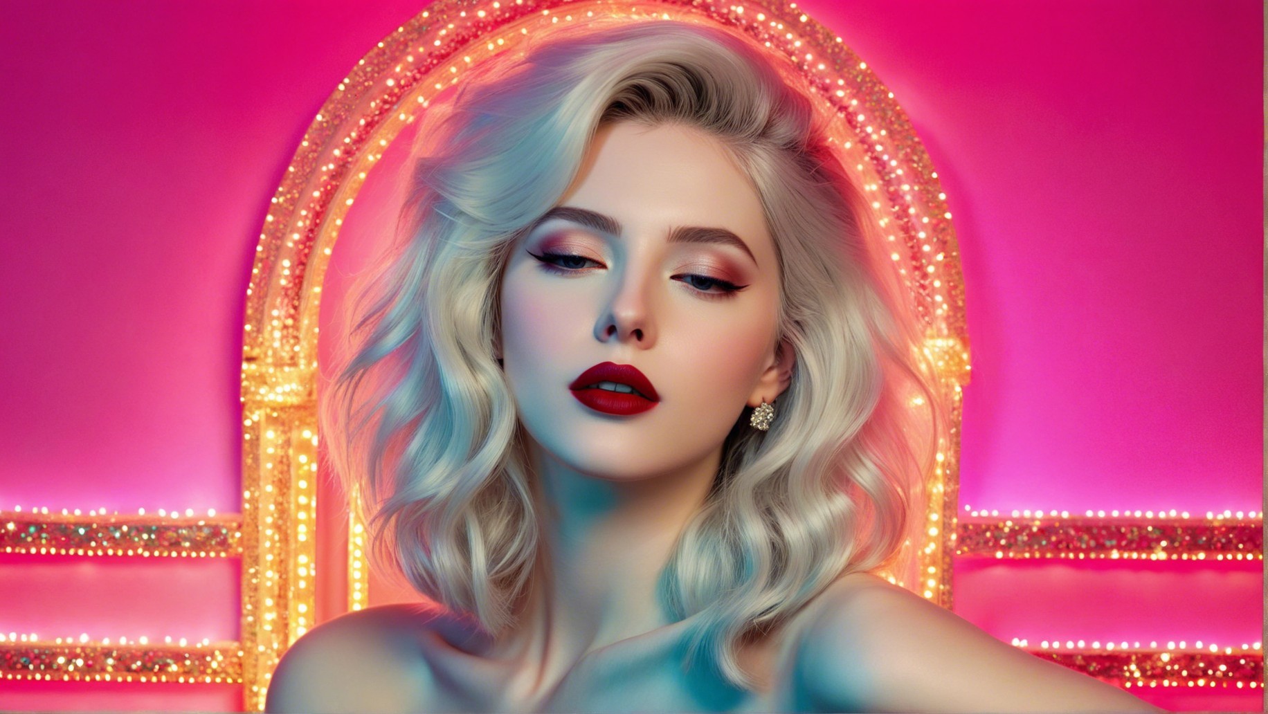 Glamorous Portrait of a Woman with Bold Features