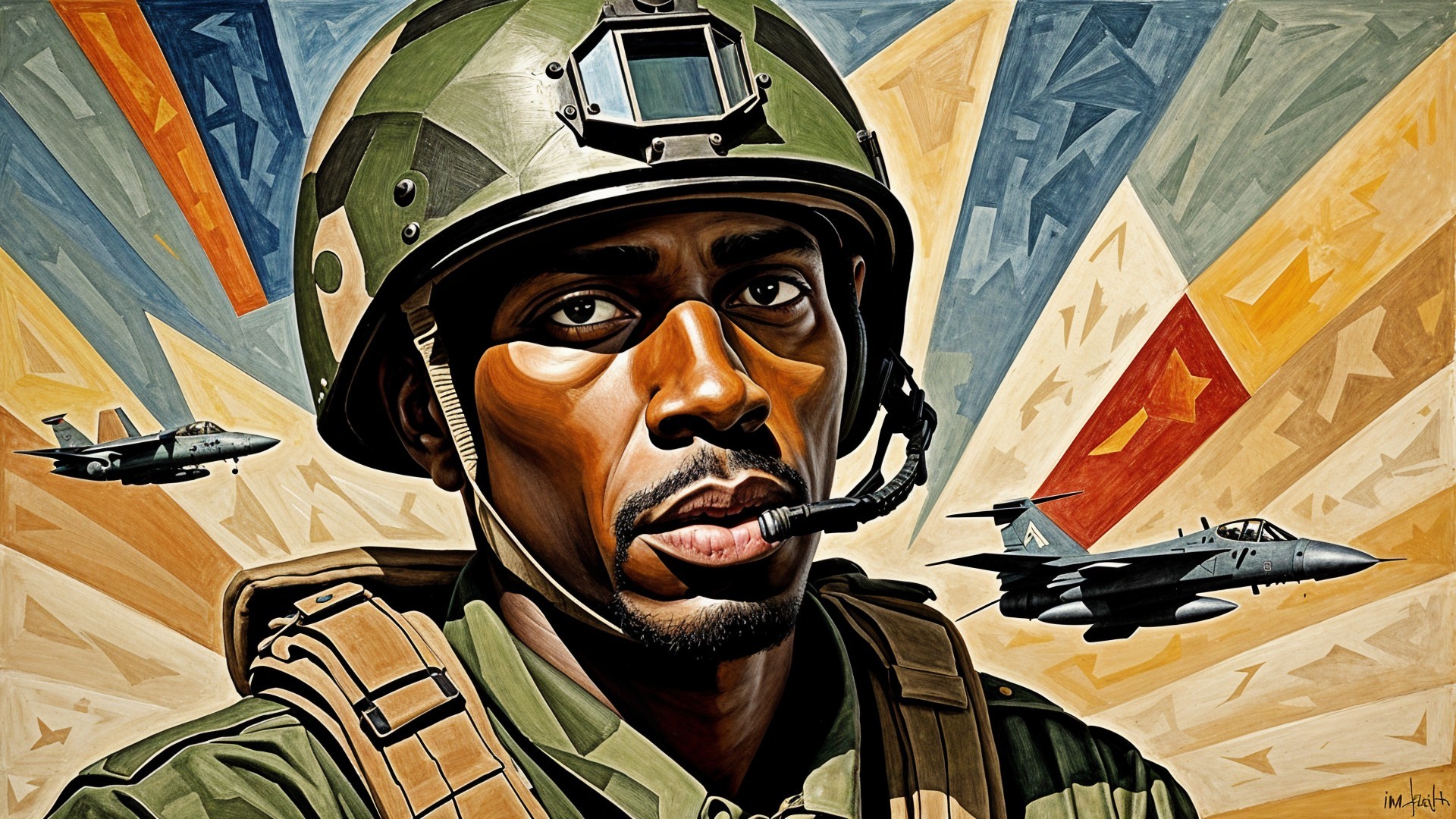 Close-Up Portrait of a Military Soldier in Tactical Gear