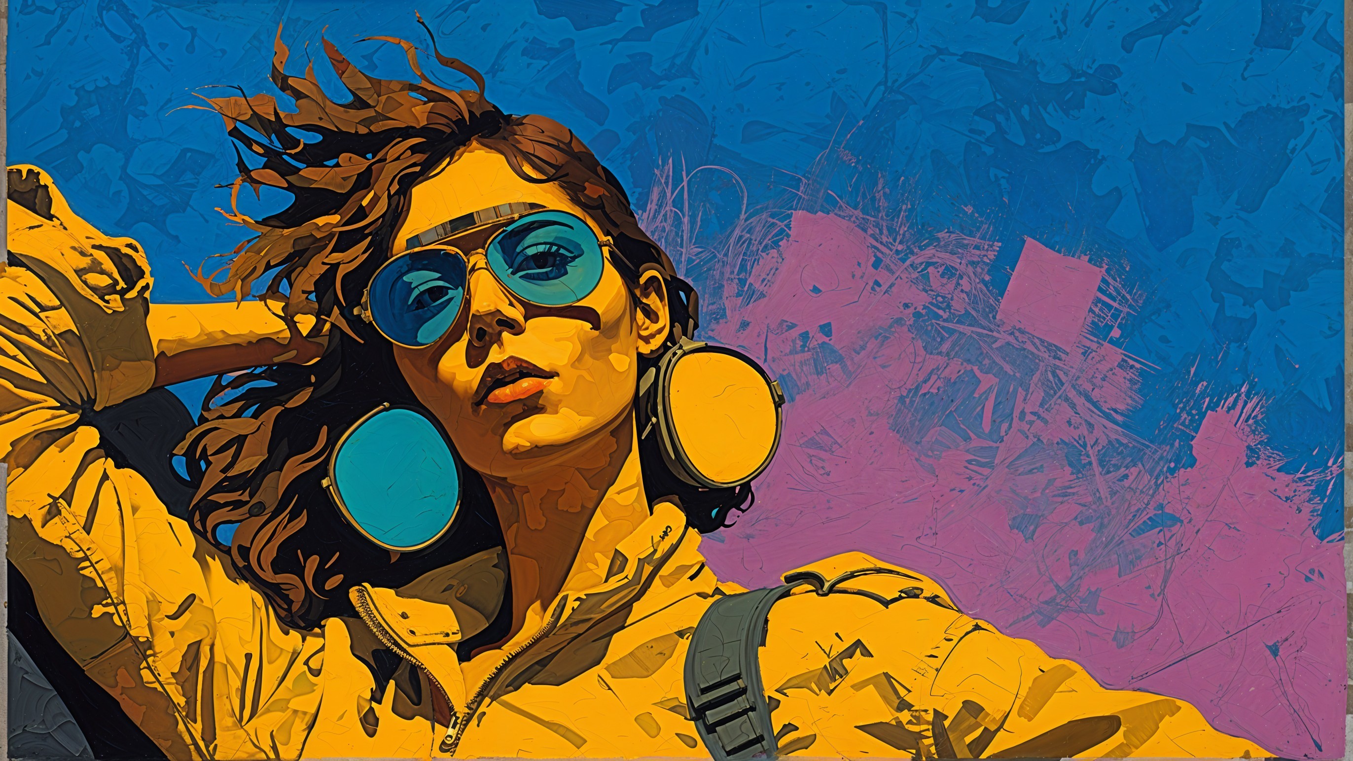 Vibrant Portrait of Confident Young Woman in Fashion