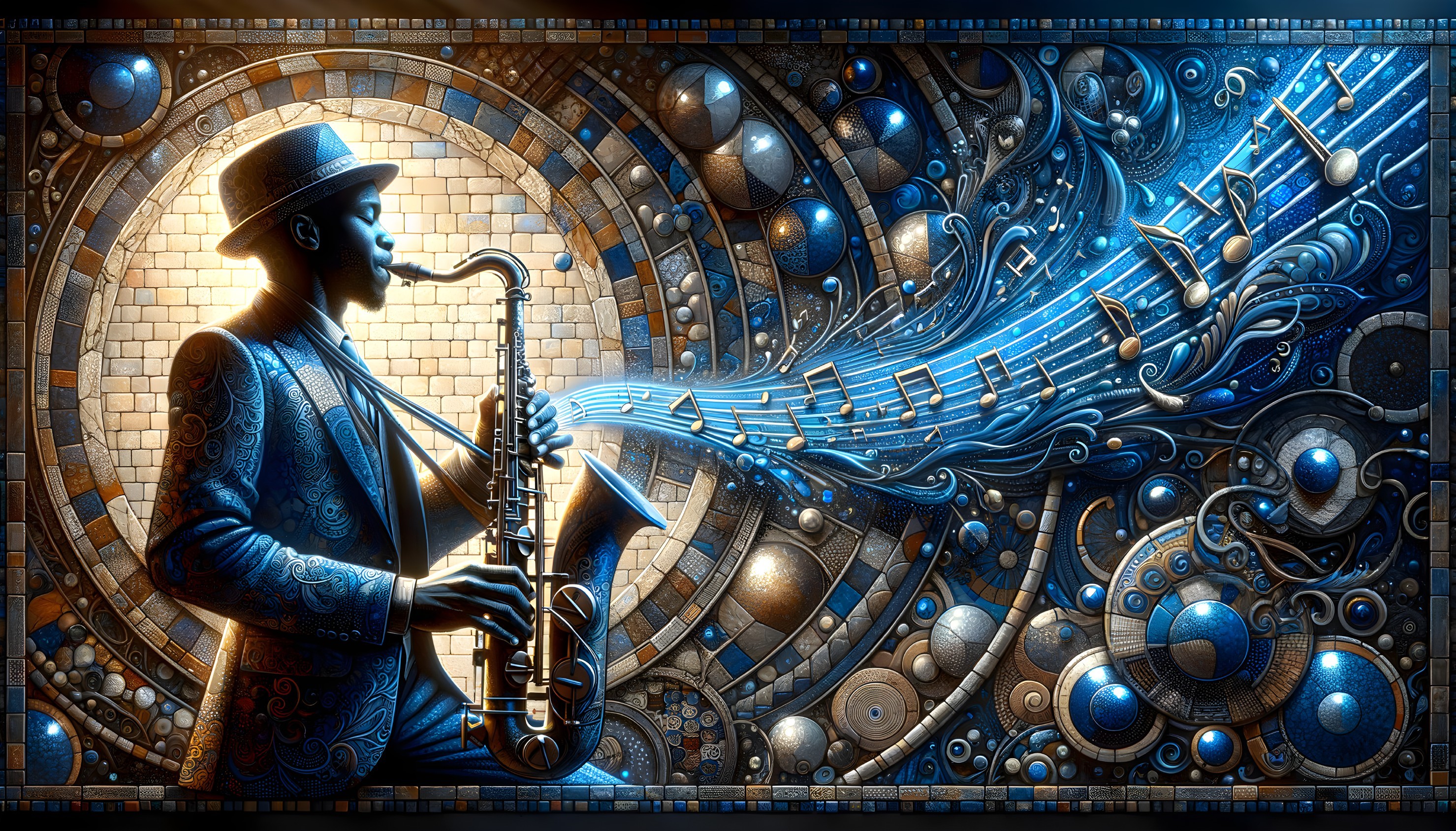 Saxophone Serenade: Metallic Melodies