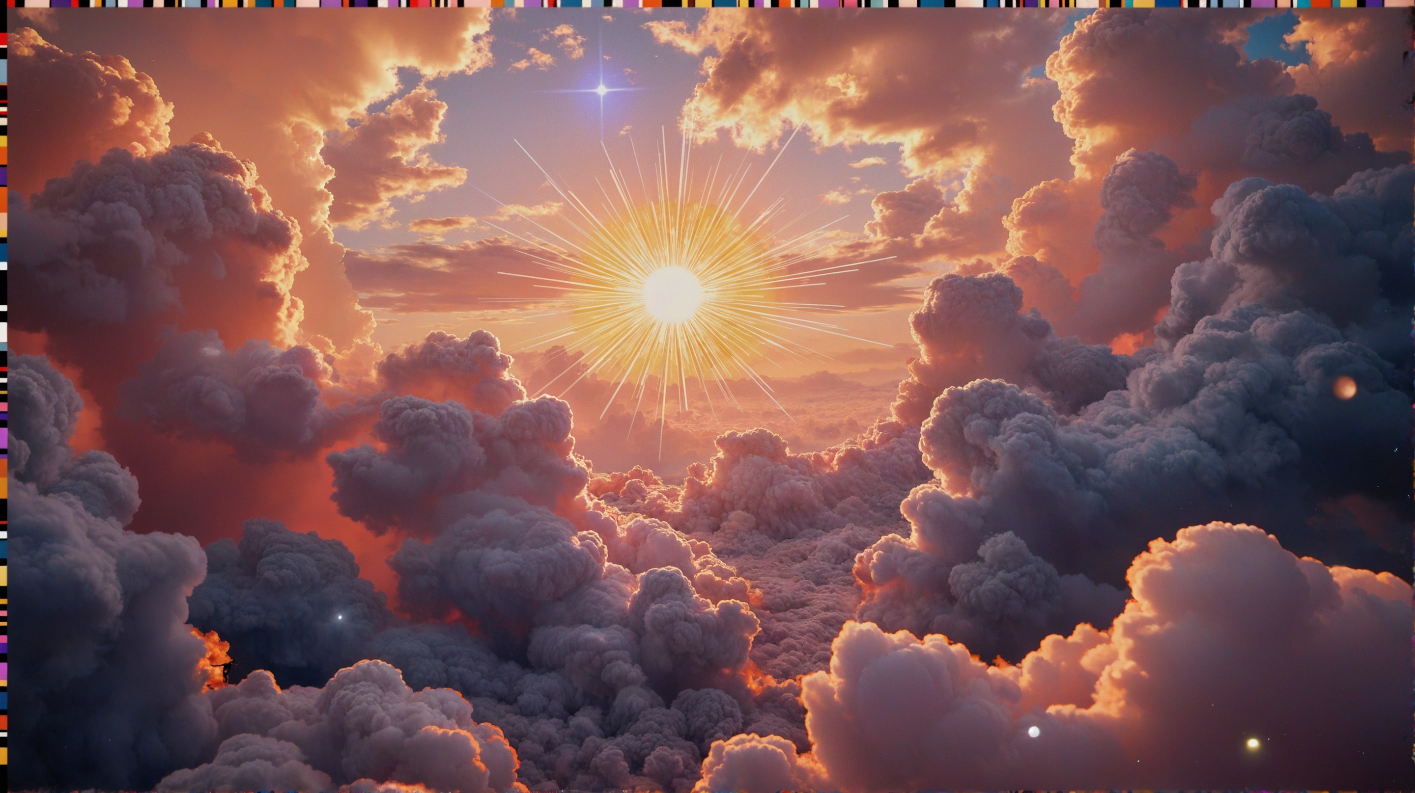 Vibrant Orange and Purple Cloudy Sky at Sunset