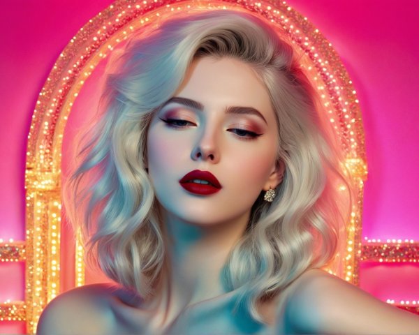 Glamorous Portrait of a Woman with Bold Features