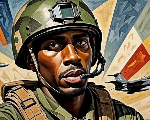 Close-Up Portrait of a Military Soldier in Tactical Gear