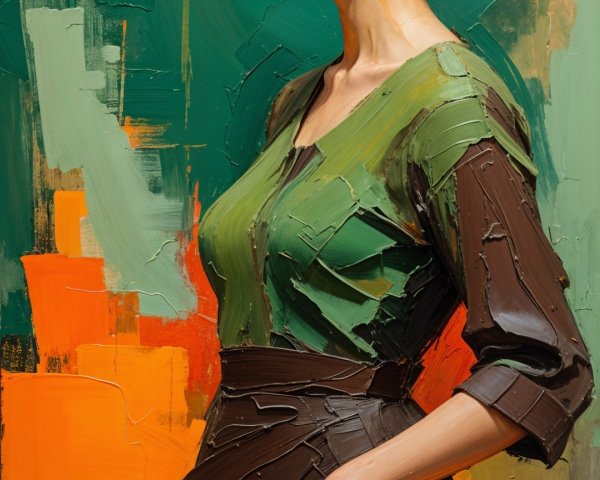 Profile Portrait of a Woman in Vibrant Colors