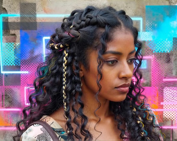 Close-up Profile of Young Indian Woman Outdoors