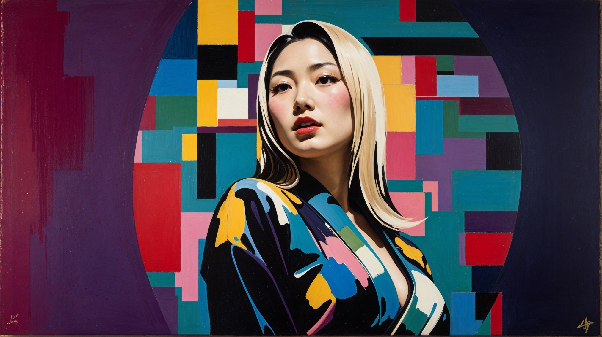 Portrait of a Confident Woman in Vibrant Colors