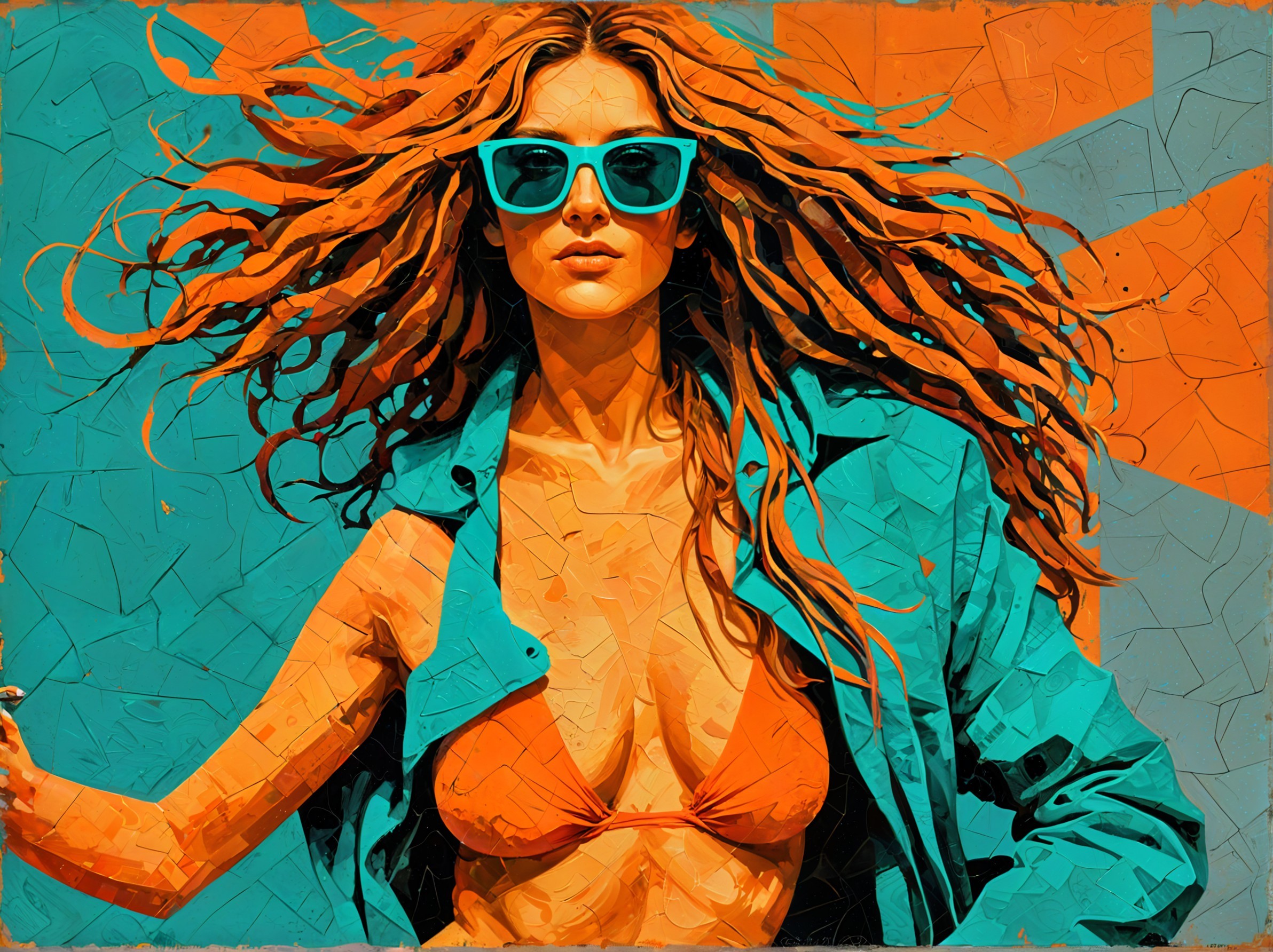 Vibrant Portrait of Confident Woman in Summer Attire