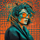 Portrait of a Young Woman in Vibrant Colors