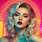 Glamorous Portrait of a Woman with Bold Features