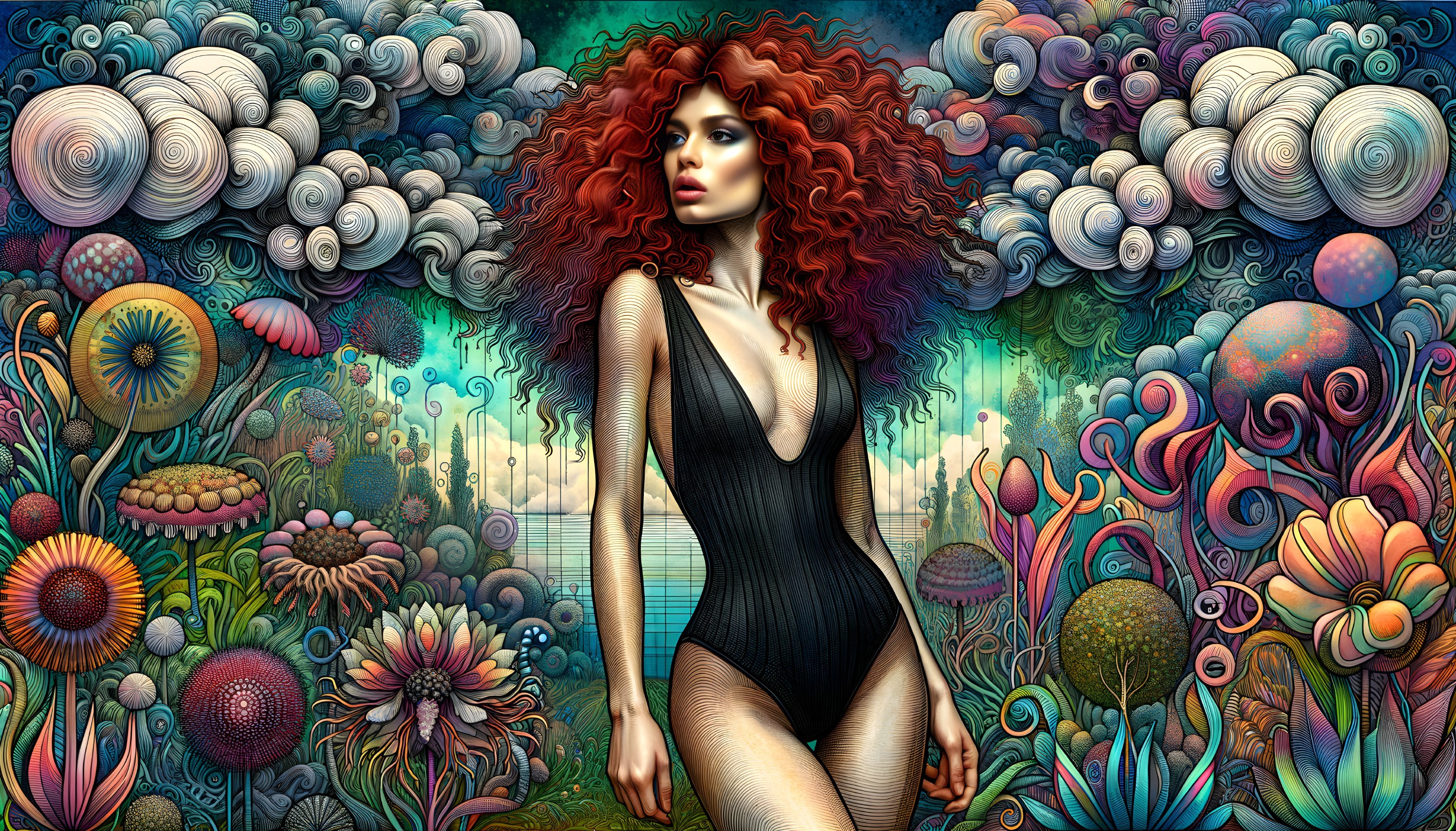 Surreal Garden: Crimson Tresses