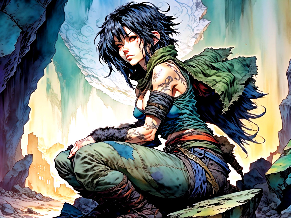 Fierce Female Character in Post-Apocalyptic Setting