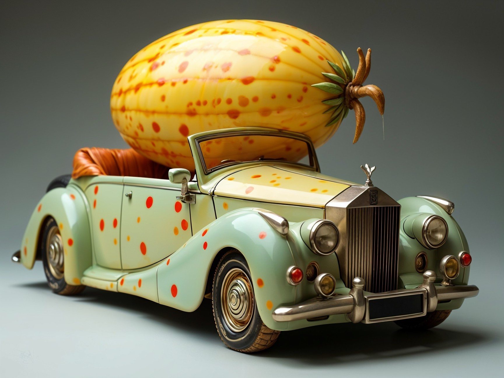 Whimsical Custom Car with Vintage Rolls-Royce Design