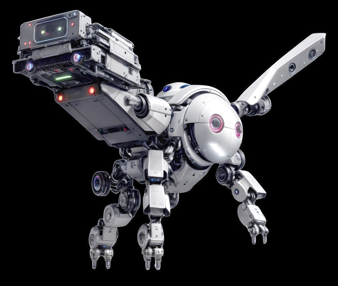 Futuristic Robotic Creature with Drone Features