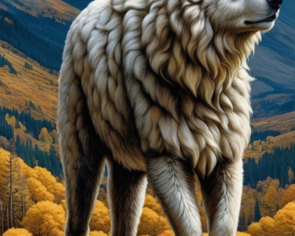Majestic Bear-like Creature on Rocky Outcrop