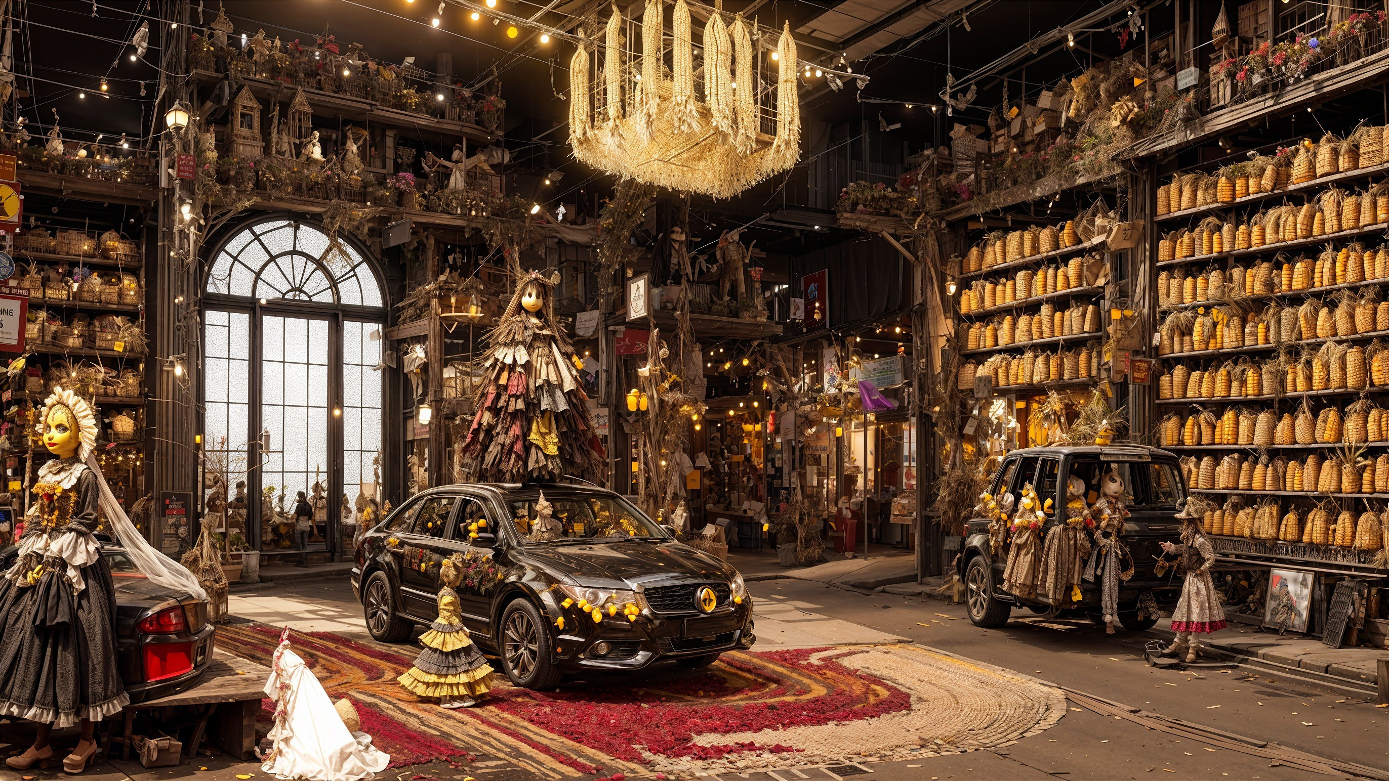 Whimsical Shop with Vibrant Decor and Unique Crafts