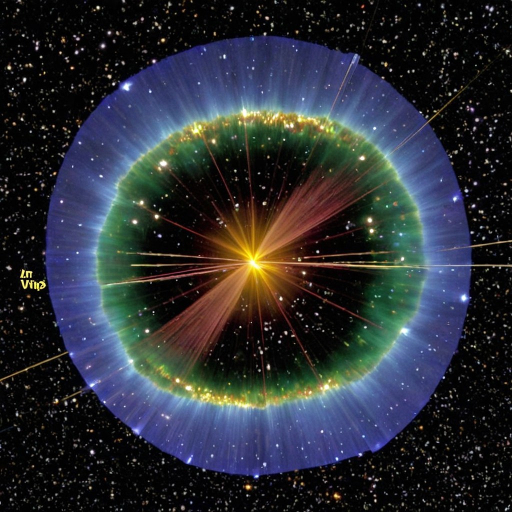 Vibrant Cosmic Nebula with Bright Central Star