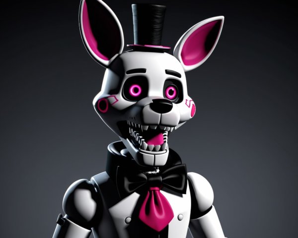 Whimsical Animatronic Character with Eerie Features